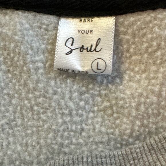 NETFLIX WINE & AMAZON PRME STATEMENT PULLOVER LS GRAY -BLACK LARGE COMFY LARGE - Picture 8 of 11